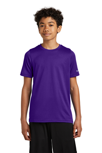 Nike Youth 4-ounce, 100% Recycled Polyester Swoosh Short Sleeve rLegend T-shirt